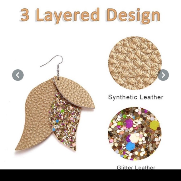 New leather earrings - Picture 2 of 3